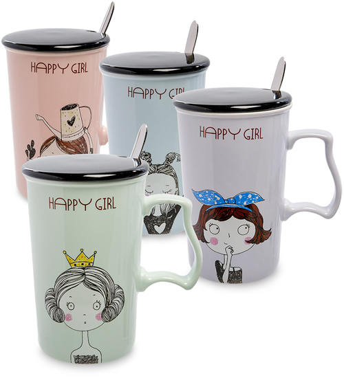 MUG-106 Кружка "Счастливая девчонка" в асс.