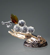 RA-24 Фигура "Серебряная рука с хрустал. шарами"