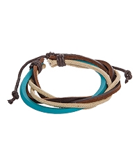 Y-BKB031 Браслет цветной нат.кожа