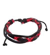 Y-BKB040 Браслет цветной нат.кожа