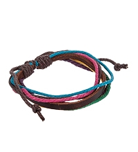 Y-BKB052 Браслет цветной нат.кожа
