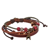 Y-BKB059 Браслет цветной нат.кожа