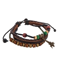 Y-BKB060 Браслет цветной нат.кожа