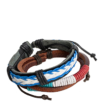Y-BKB105 Набор браслетов из нат.кожи