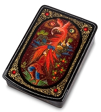 ШК-30/50 Шкатулка Холуй "Жар-птица" Мухин 14,5х9,5