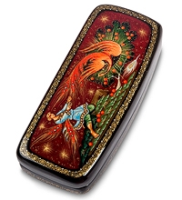 ШК-30/52 Шкатулка Холуй "Жар-птица" Мухин 13,5х5,5