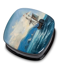 ШК-10/19 Шкатулка Федоскино "Море" Котова А.