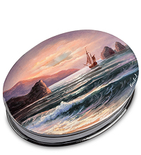 ШК-10/16 Шкатулка Федоскино "Море" исп. Котова