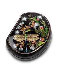 ШК-70/ 9 Шкатулка Федоскино "Стрекоза" исп. Петров