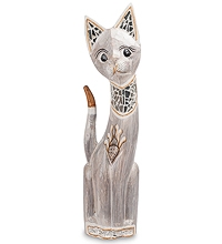 99-017 Фигурка "Кошка"50 см (албезия, о.Бали)