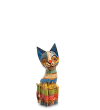 99-038-01 Фигурка "Кошка" мал. 20 см (албезия, о.Бали)