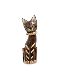 99-080-03 Фигурка "Кошка" бол. 30 см (албезия, о.Бали)