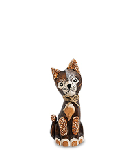 99-087-01 Фигурка "Кошка" мал. 20 см (албезия, о.Бали)