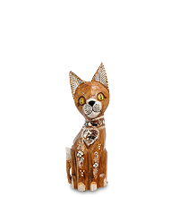 99-136-02 Фигурка "Кошка" сред. 25 см (албезия, о.Бали)