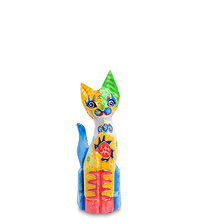 99-275-02 Фигурка "Кошка" сред. 25 см (албезия, о.Бали)