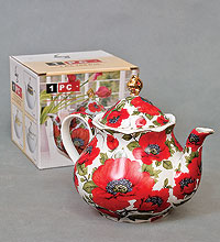 11448 Чайник "Красный мак" 1200 мл. (18)