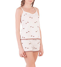 Пижама женская 5680, р.088, рост 170, молочный с рис. (Serge)