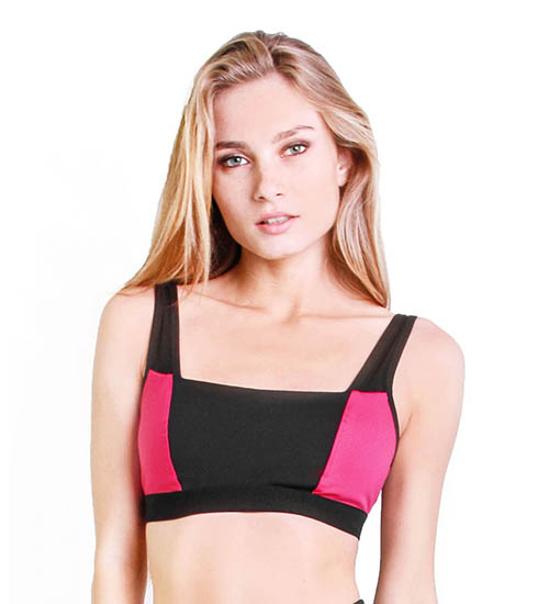 Топ женский 0290, р.092, рост 170-176, чёрный комб. (Serge)