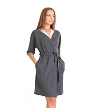 Халат женский 2281, р.100, рост 170, антрацит меланж (Serge)