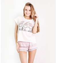 Пижама женская 5656/5, р.084, рост 170, молочный комб. (Serge)