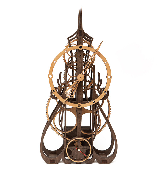 AFC-06 Часы настольные из дерева ручной работы "Готика"