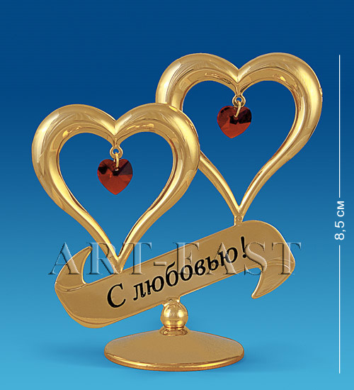 AR-3908 Фигурка "Сердечки с надписью" (Юнион)