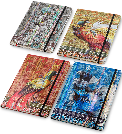 BM-04 Блокнот бол. "Легкокрылая птица" (3D твердая обложка)