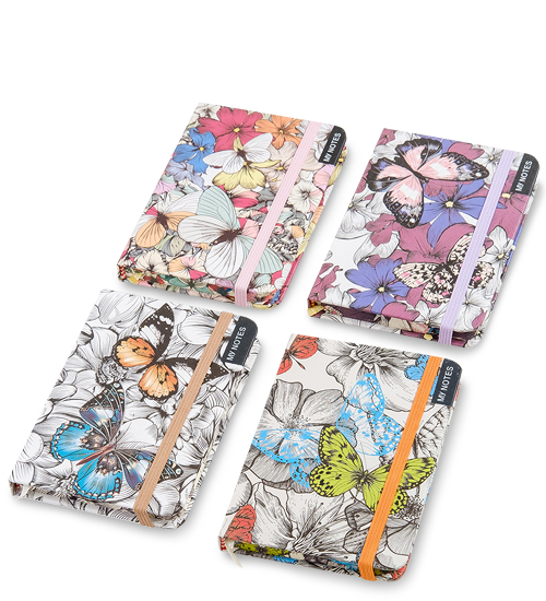 BM-20 Блокнот микро "Тропические бабочки" в асс. (твердая обложка)