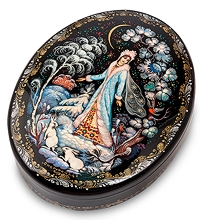 ШК-45/ 1 Шкатулка Холуй "Снегурочка" Столярова