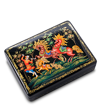 ШК-75/19 Шкатулка Палех "Конек-Горбунок" исп. Серов Б.