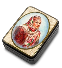 ШК-65/13 Шкатулка Федоскино "Красавица" исп. Данченко