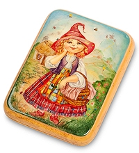 ШК-65/14 Шкатулка Федоскино "Красная шапочка" исп. Данченко