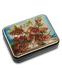 ШК-55/58 Шкатулка Федоскино "Калина" авт. Белова М.