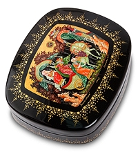 ШК-30/41 Шкатулка Холуй "Золотой петушок" Захарова