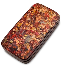 ШК-30/82 Шкатулка Федоскино "Осень" исп.Смирнова