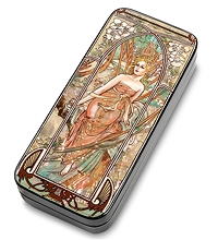 ШК-55/28 Шкатулка "Утреннее пробуждение" Альфонс Муха, исп. Маркова