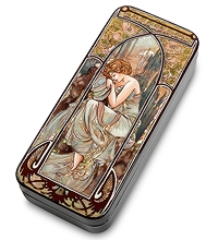 ШК-55/27 Шкатулка "Ночной отдых" Альфонс Муха, исп. Маркова