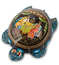 ШК-15/ 9 Шкатулка Палех "Черепаха"