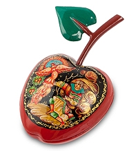 ШК-15/11 Шкатулка Палех "Яблоко"
