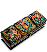 ШК-85/ 9 Шкатулка Палех "Сказка о спящей царевне" С.М.