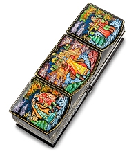 ШК-85/11 Шкатулка Палех "Купец-Калашников" С.М.