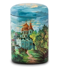 ШК-20/ 1 Портсигар Федоскино "Монастырь" худ. Ларина