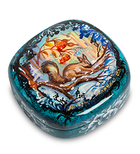 ШК-30/ 2 Шкатулка  Мстера "Белочка"  Рыбакова О.