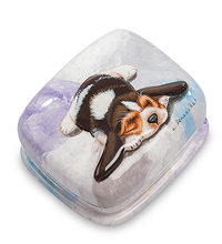 ШК-70/18 Шкатулка Федоскино "Щенок" исп. Яблокова