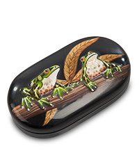 ШК-70/12 Шкатулка Федоскино "Лягушки" исп. Яблокова