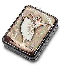 ШК-55/20 Шкатулка Федоскино "Балет" исп.Земина