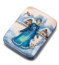 ШК-10/25 Шкатулка Федоскино "Снегурочка" Котова А.