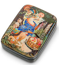 ШК-30/37 Шкатулка Федоскино "Колобок" Каратаева К.