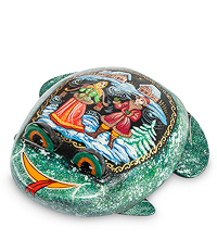 ШК-15/10 Шкатулка Палех "Лягушка"