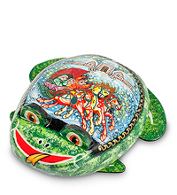 ШК-15/10 Шкатулка Палех "Лягушка"